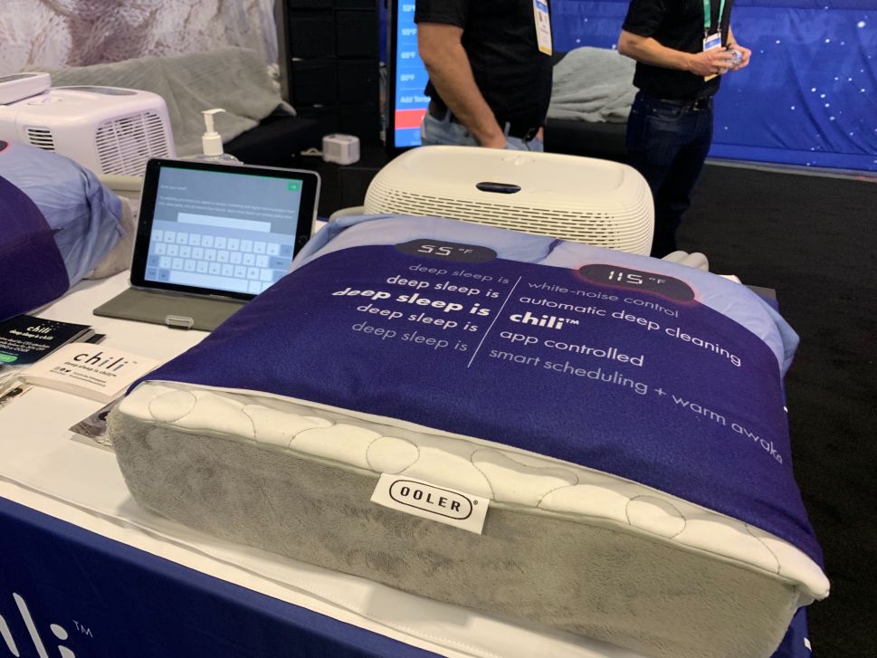ChiliPAD's smart mattress pad at CES 2020.