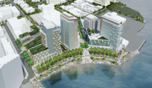 Rendering of the proposed mixed-use development Astoria Cove. (Rendering: STUDIO V).
