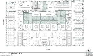 FreeWheel Media office space blueprint at 275 Seventh Avenue.