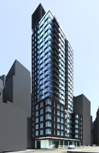 Rendering of the exterior of 56 Fulton Street