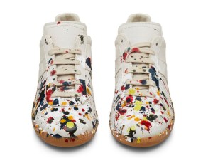 A $551 pair of women's Jackson Pollock replica low-top sneakers from Sneakerboy.