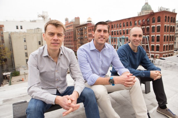 Co-founders Donald Desantis, Brandon Weber and Niall Smart (from left).