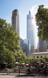 A rendering of 1 Vanderbilt from Bryant Park. (Kohn Pedersen & Fox)