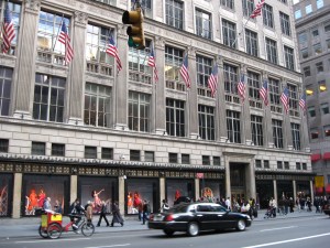 The Saks Fifth Avenue building.