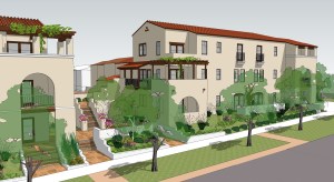 A rendering of the Parklands Apartments