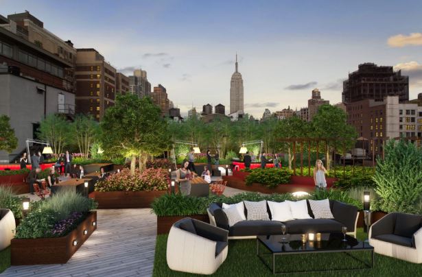 Rendering of the rooftop at 50 West 23rd Street (credit: H5 Property).
