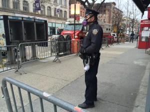 The air was safe but the NYPD wasn't taking any chances.