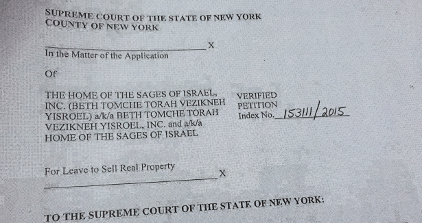 An effort by the Home of Sages synagogue to sell itself to the developer Peter Fine has roiled an Orthodox congregation.