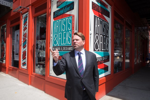 Michael Phillips, the president of Jamestown, in front of Chelsea Market (Photo: Arman Dzidzovic/Commercial Observer).