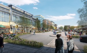 Rendering of the street view of the Staten Island Mall expansion.