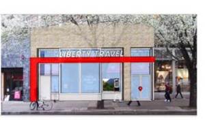 Rendering of new Liberty Travel location at 25 West 14th Street.