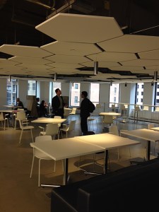 The space has meeting areas for trainees and workers (Photo courtesy Quinn). 