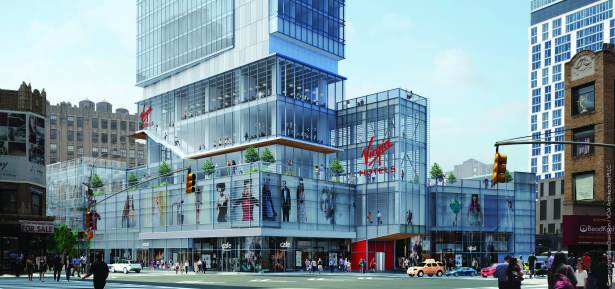 Mr. Lam has broken ground at his Virgin Hotel at 1227 Broadway (Rendering: Hayes Davidson/VOA Architecture).