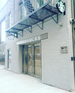 Cassandra Robinson, who works at the neighboring James Cohan Gallery, posted this photo of the West 26th Street Starbucks façade on Instagram last Thursday.