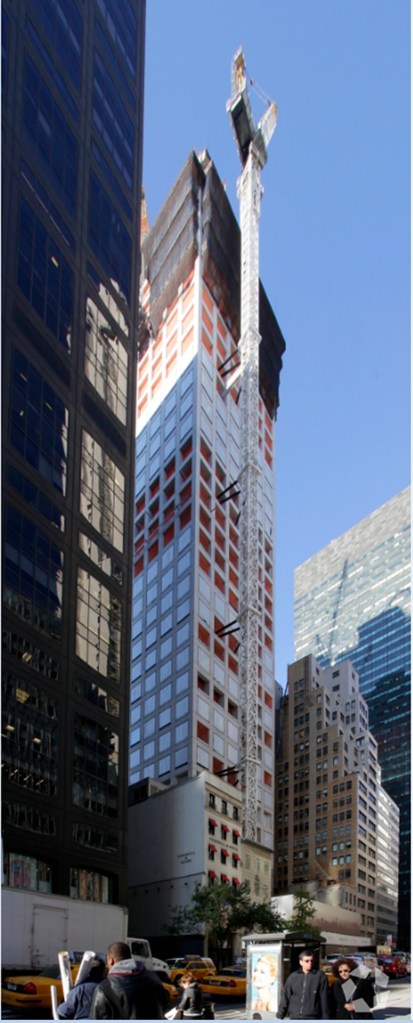 The concrete mix for 432 Park Avenue was employed with new tactics to get the white finish. 