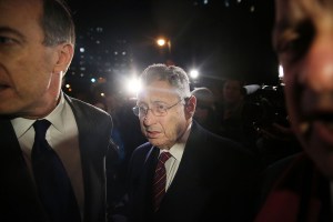 Former New York Assembly Speaker Sheldon Silver leaves a federal court in Lower Manhattan on November 30, 2015 in New York City (Photo by Spencer Platt/Getty Images).