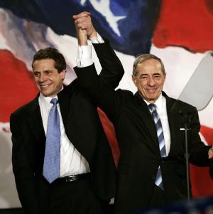 Andrew Cuomo and Mario Cuomo (Photo: TIMOTHY A. CLARY/AFP/Getty Images).