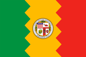 The City of Woody Allen Takes Over the City of Angels Flag of Los Angeles.
