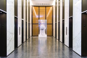 The Plan: RFR Makes 90 Year Old 285 Madison Hip Tin Foil Man artwork in the redesigned lobby (Photo: Kaitlyn Flannagan/ For Commercial Observer).