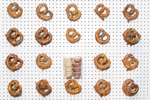 The pretzel wall. (Photo: Riviera Caterers). 