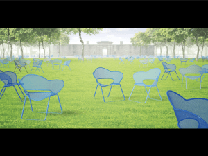 300 custom-made chairs will be brought to The Battery's oval lawn. (Rendering: The Battery Conservancy). 