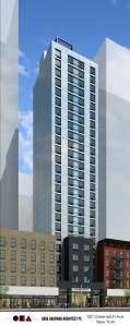 Rendering of Fairfield Inn & Suites by Marriott at 100 Greenwich Street.