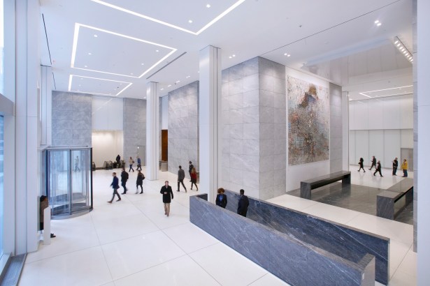 A rendering of the interior lobby of 1221 Avenue of the Americas.