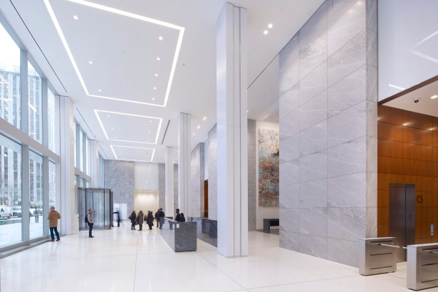 A rendering of the interior lobby of 1221 Avenue of the Americas.