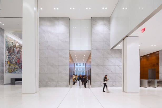 A rendering of the interior lobby of 1221 Avenue of the Americas.