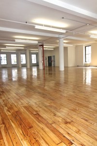 Inside the vacant spot of Barstool Sports' new home. 