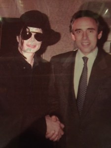 Michael Jackson with Thomas Flexner at the Waldorf-Astoria.