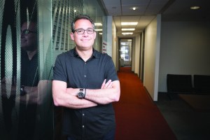 Larry Roberts in his Midtown office. Photo: Kaitlyn Flannagan for Observer