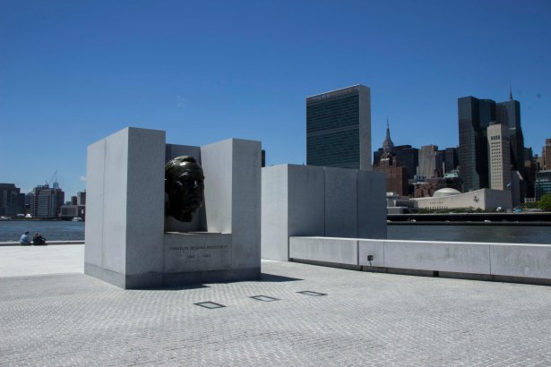 The Four Freedoms Park, inspired by Franklin D. Roosevelt (also the island's namesake), has been a draw to the area since it was finished in 2012 (Photo: David Khorassani/for Commercial Observer). 