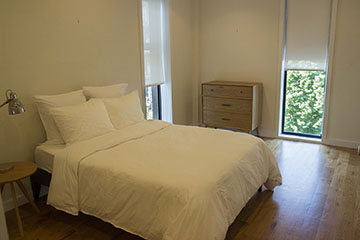 A typical bedroom at Common's Havemeyer location (Photo: David Khorassani/for Commercial Observer). 