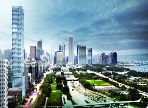 Time Equities’ Francis Greenburger is Betting on FiDi, Anguilla and Hillary Clinton 1000 South Michigan Avenue (Rendering: Helmut Jahn.)