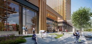 A rendering of the retail at 626 Sheepshead Bay Road (Rendering: Cammeby's International). 