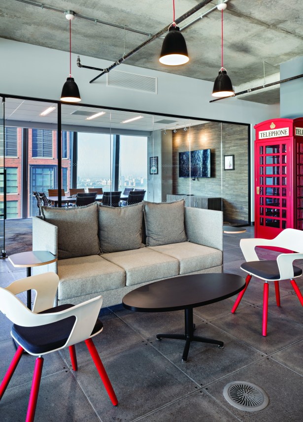 Spector Group was able to get open spaces into a dense office layout. 