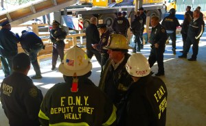 Fire fighters at the scene after the accident. Photo: FDNY/Twitter.