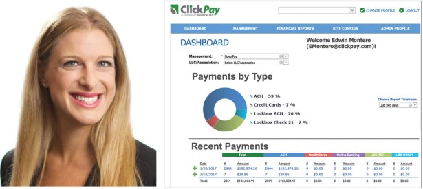 Emily Kramer is ClickPay's vice president of business development.