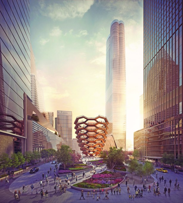 West Side Story: The Tale of Hudson Yards view of the public square and gardens looking south from 33rd st courtesy of forbes massie heatherwick studio West Side Story: The Tale of Hudson Yards