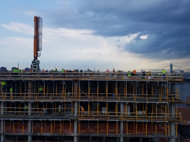 north tower superstructure work Checking in With Halletts Point in Astoria, Queens