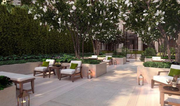SL Green Provides $380M Refi for Gramercy Square Luxury Condo Development gramercy square courtyard rendering SL Green Provides $380M Refi for Gramercy Square Luxury Condo Development