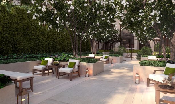 gramercy square courtyard rendering SL Green Provides $380M Refi for Gramercy Square Luxury Condo Development