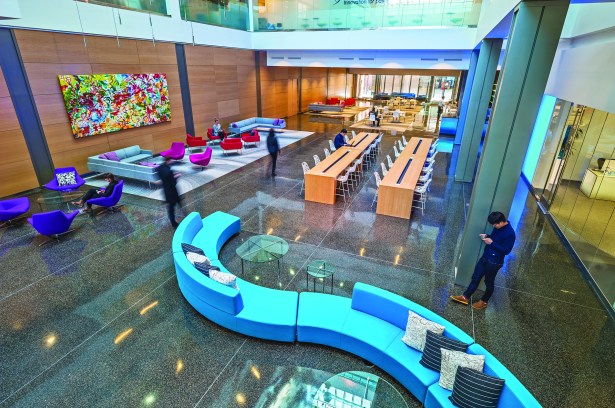 How Real Estate is Preparing for the Emergence of the Life Sciences Industry in NYC perkins will lobby gathering and co working space at 650 east kendall How Real Estate is Preparing for the Emergence of the Life Sciences Industry in NYC
